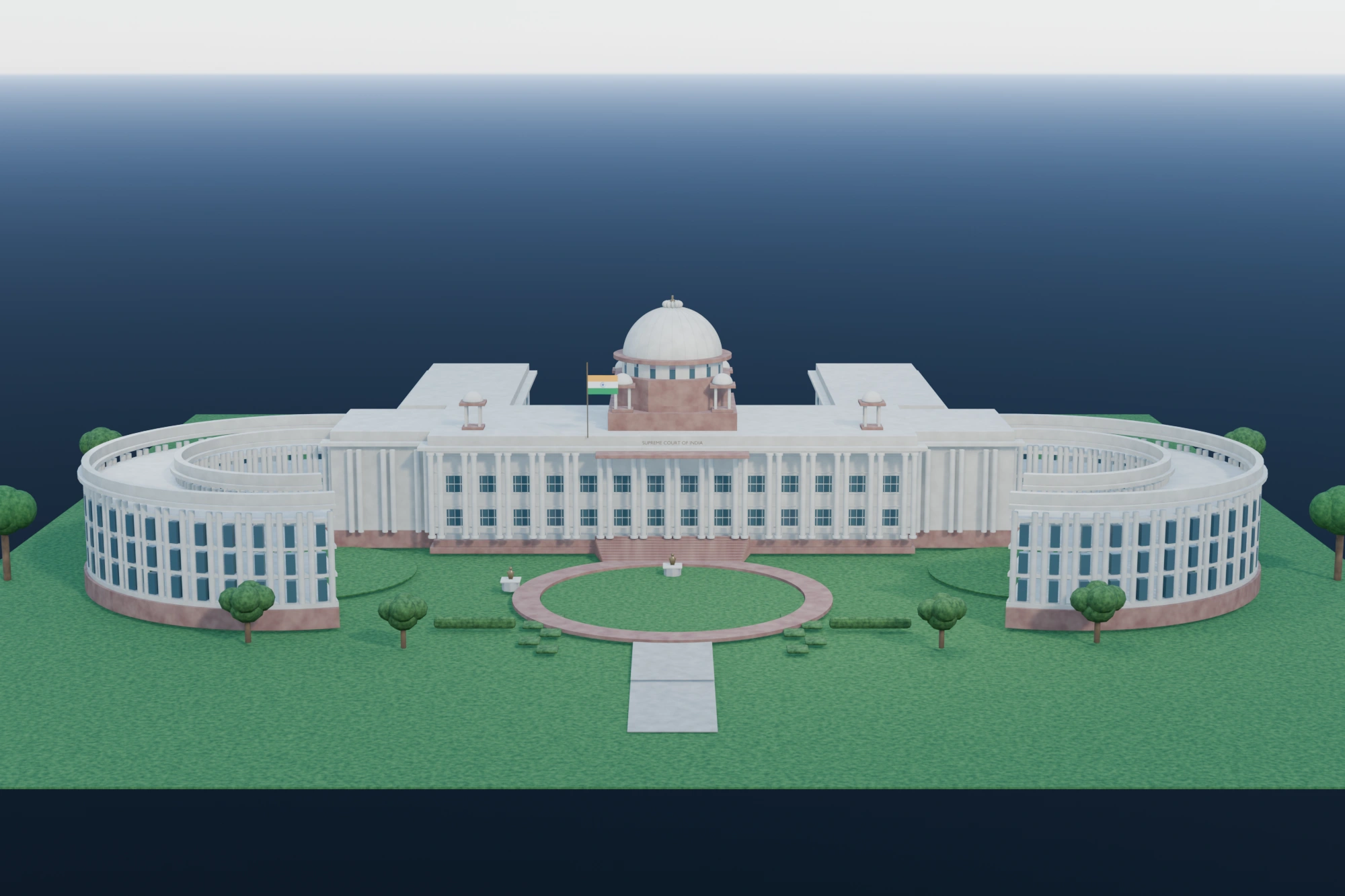 Architectural rendering of the Supreme Court of India